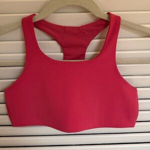 Athleta Girl Cloud Racerback Bra Pink L/12 Fuchsia Comfort Sports Bra